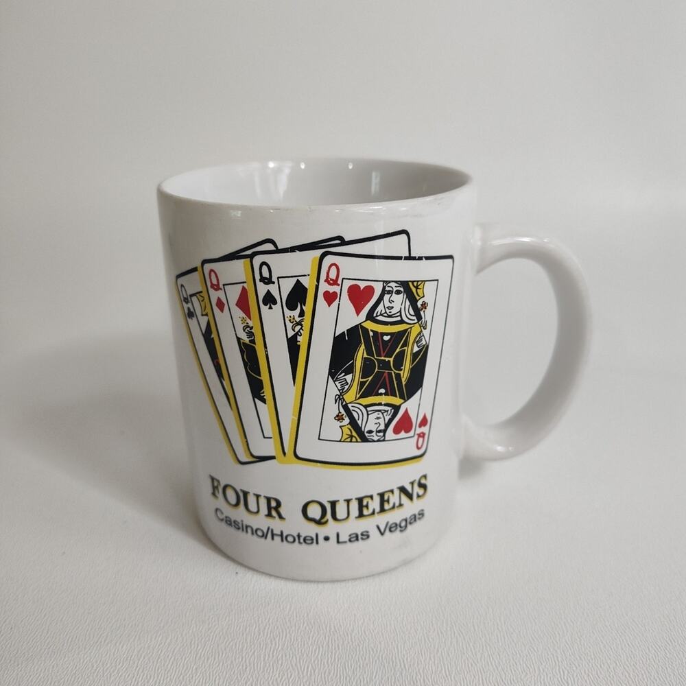 Vtg Four Queens Casino Hotel Coffee Cup Mug Freemont Street